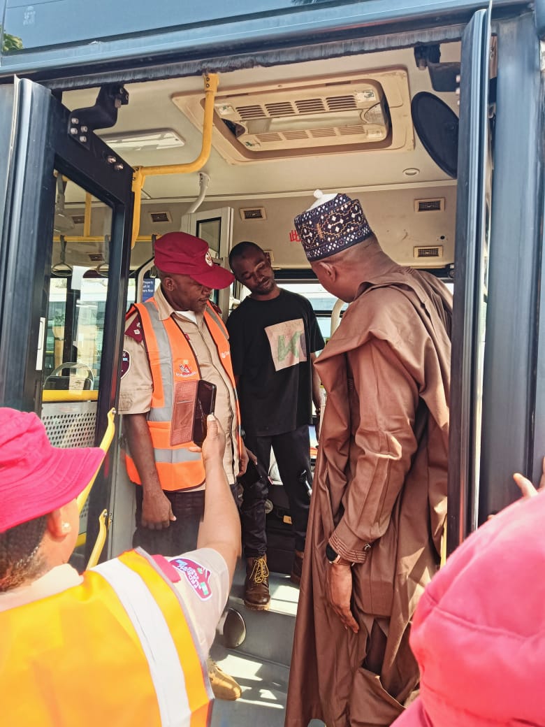 I-Metro bus entry and accessibility inspection for safe passenger boarding.
