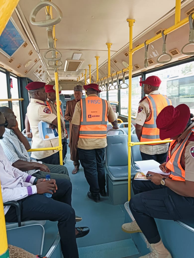 Interior inspection of I-Metro bus for passenger safety, comfort, and service readiness.